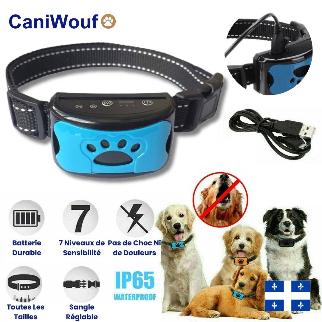 Collier Anti-Aboiement Sans Douleur et Sans Danger - CaniWouf