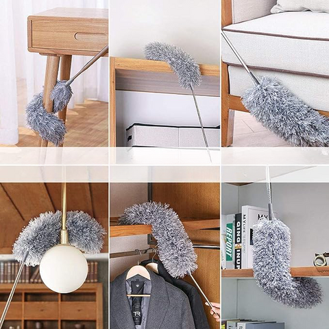 Brosse à plumeau extensible en microcarence
