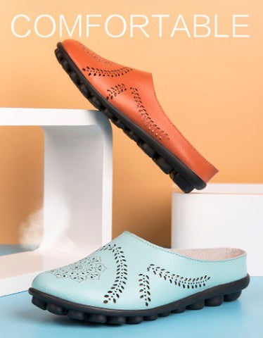 PANTOUFLES EN CUIR VÃ‰RITABLE ULTRA CONFORTABLES