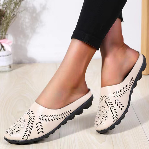 Pantoufles en cuir vÃ©ritable ultra confortables Moli 