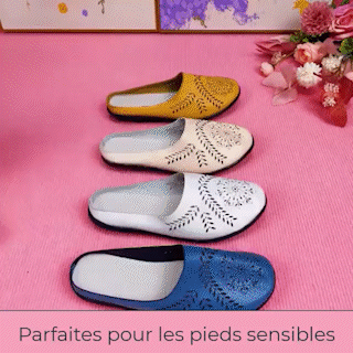 PANTOUFLES EN CUIR VÃ‰RITABLE ULTRA CONFORTABLES