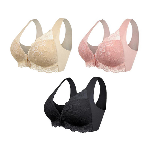 Soutien-gorge sans fil galbant Ã  fermeture frontale (pack de 3)