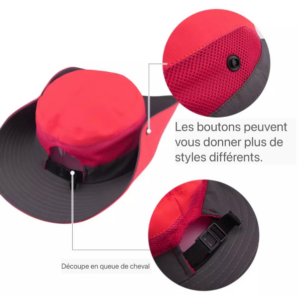 SUNSHADE - Chapeau de soleil pliable avec protection UV