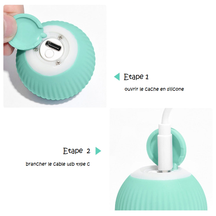 Balle interactive pour chat
