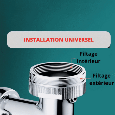 Extension de robinet universelle avec filtre anti-Ã©claboussures