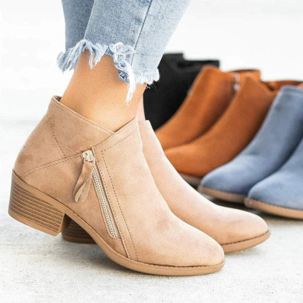 Zeline - Bottes en daim Ã  la mode pour l'automne