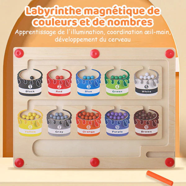 labyrinthe magntique de couleurs et de nombres mqyyh