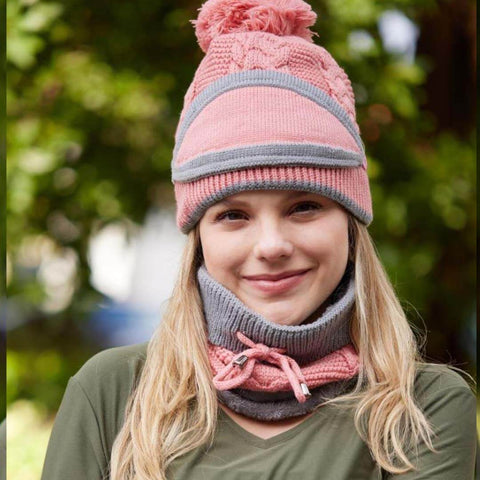 Ensemble 3 en 1 pour l'hiver, masque, bonnet et Ã©charpe