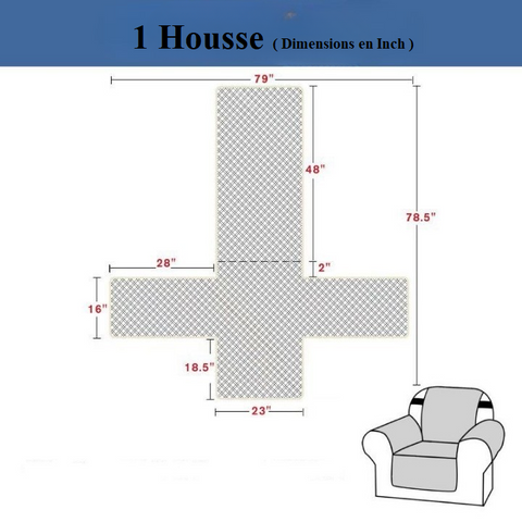 Housse de fauteuil inclinable antidÃ©rapante