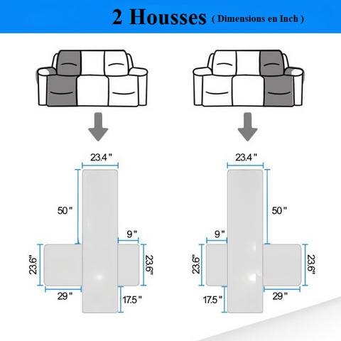Housse de fauteuil inclinable antidÃ©rapante
