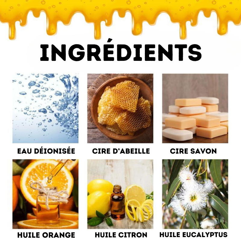 Spray de Cire d'Abeille pour Meubles 100% naturel
