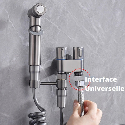 Valve De ContrÃ´le Double 1 EntrÃ©e 2 Sorties - PulvÃ©risateur De Bidet Ã€ Main Pour Toilettes En Acier Inoxydable