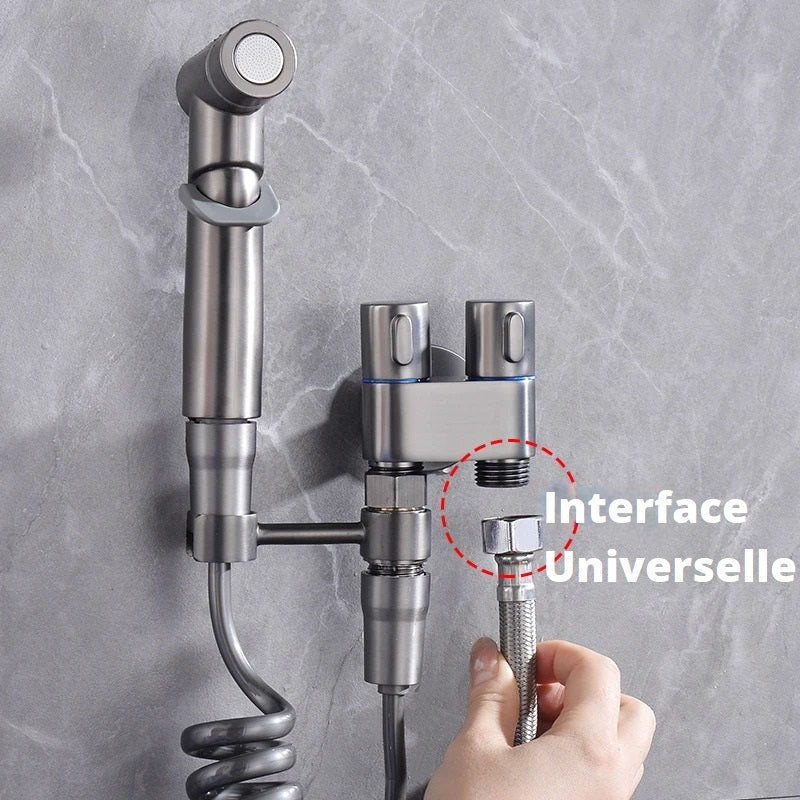 Valve De ContrÃ´le Double 1 EntrÃ©e 2 Sorties - PulvÃ©risateur De Bidet Ã€ Main Pour Toilettes En Acier Inoxydable