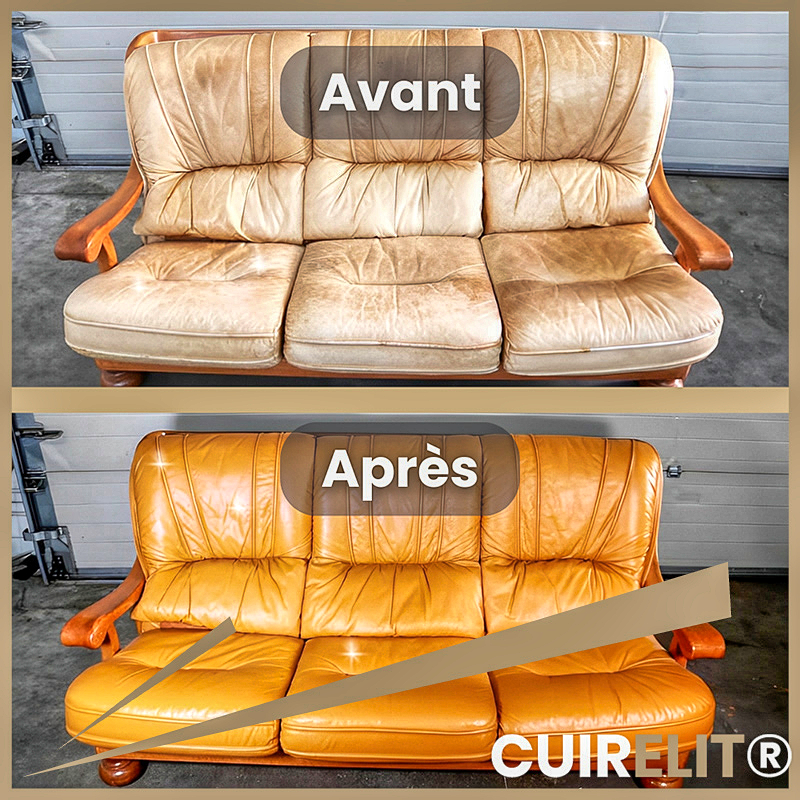 CUIRELIT: Restaurez Votre Cuir en 10 Minutes - Gel de Réparation Rapide et Efficace - Garantie d'Économies
