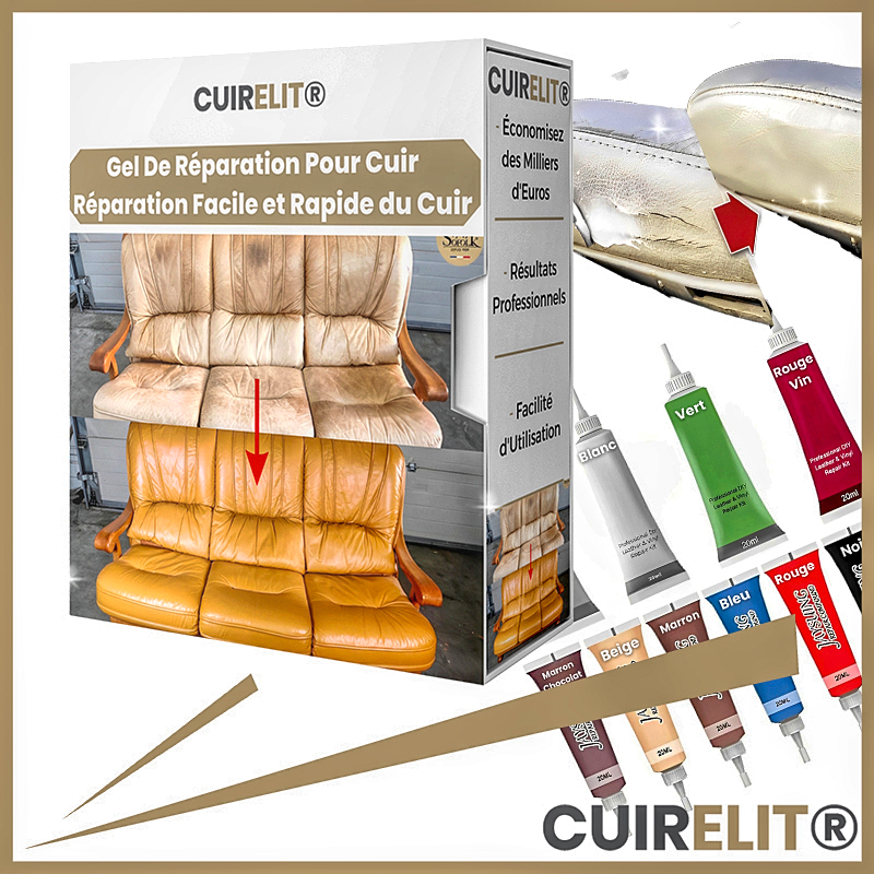 CUIRELIT: Restaurez Votre Cuir en 10 Minutes - Gel de Réparation Rapide et Efficace - Garantie d'Économies