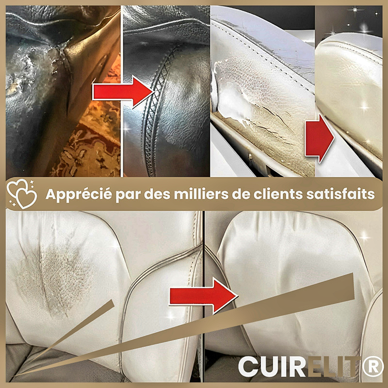CUIRELIT: Restaurez Votre Cuir en 10 Minutes - Gel de Réparation Rapide et Efficace - Garantie d'Économies